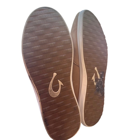 OluKai Hauliloa Manu Hope Brown‎ Leather Ankle Boots Women US 7.5 EUR 37.5 - Picture 3 of 6